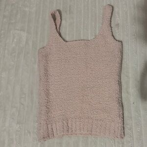 SKIMS Soft Pink Textured Tank Top
